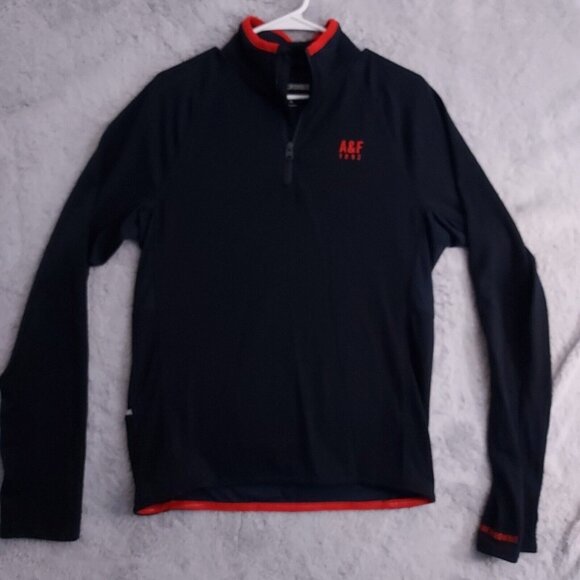 Abercrombie Fitch Jacket Women Large Quarter Zip Performance Stretch Lightweight - Picture 1 of 12